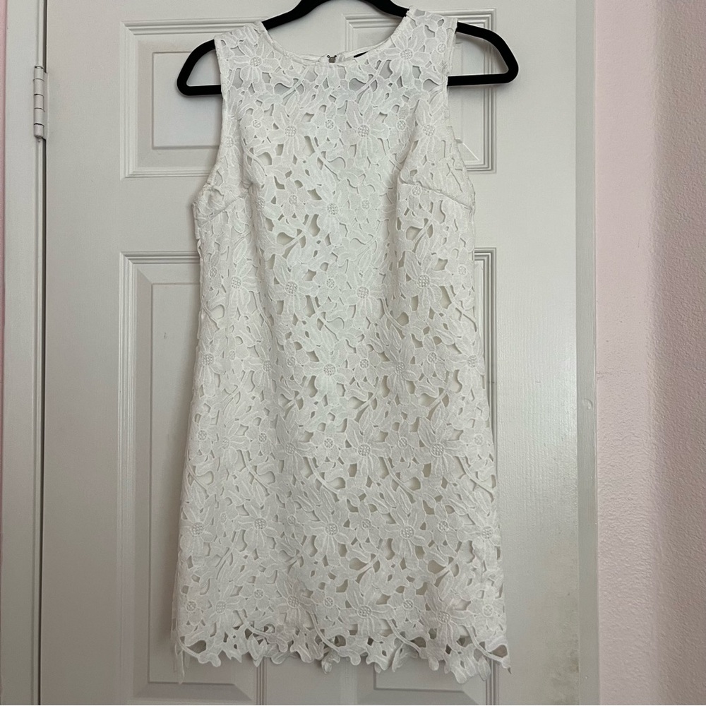 White Lace Mini Dress (Small)